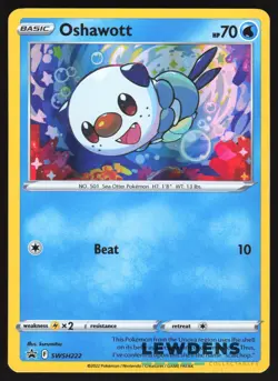 Oshawott - SWSH222 - Sheen Holo - SWSH Black Star Promo - Pokemon Card LP1 - Image 1