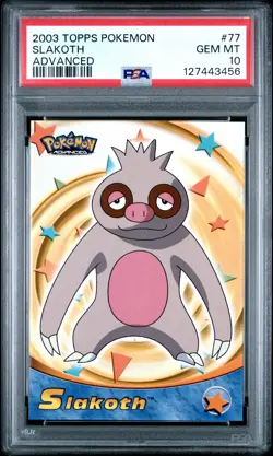 2003 TOPPS POKEMON ADVANCED #77 SLAKOTH PSA 10 - Image 1