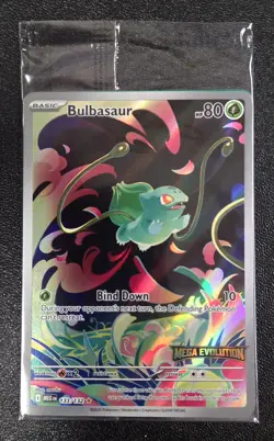 Pokemon TCG Bulbasaur 133/132 Rare Mega Evolution Set Holo (Sealed) - Image 1