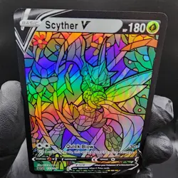 Pokemon Scyther Stain Glass Custom Made Fan Art Holo - Image 2