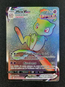 Carte Pokemon : Mew Vmax Full Art Rainbow 2021 Poing De Fusion 268/264 NM 🇲🇫 - Image 1