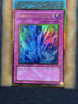 Yugioh Torrential Tribute GLD1-EN040 Gold Rare Limited Edition LP - Image 1