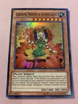 Yu-Gi-Oh! Chirubime, Princess of Autumn Leaves LVAL-EN039 Super Rare Near Mint - Image 1