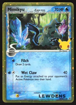 Mimikyu Delta - SWSH136 - Cosmos Holo - SWSH Black Star Promo - Pokemon Card OC2 - Image 1