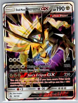 Dusk Mane Necrozma GX 90/156 SM - Ultra Prism - Pokemon Card - NM - Image 1