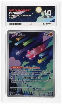 ACE 10 Minior 201/182 Paradox Rift IR Holo Pokemon Card - Gem Mint - Image 1