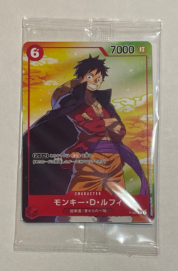 ONE PIECE Card Monkey D. Luffy P-001 Seven Eleven Promo Japanese Unopened - Image 1
