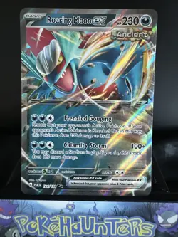 Pokemon Card Roaring Moon ex 124/182 Paradox Rift Half Art Rare Near Mint - Image 1