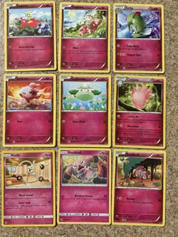 Pokemon TCG Fairy Type Cards Lot Of Nine Pink Pokemon Discontinued - Image 1