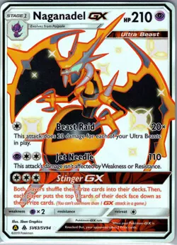 Naganadel GX SV63/SV94 Hidden Fates: Shiny Vault - Pokemon Card - NM - Image 1