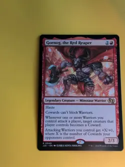 Gornog, the red reaper. J25 Minotaur warrior Magic the Gathering Card. - Image 1