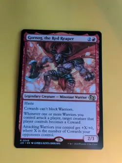 Gornog, the red reaper. J25 Minotaur warrior Magic the Gathering Card. - Image 2