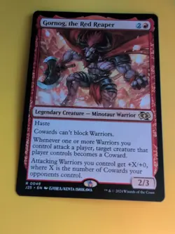 Gornog, the red reaper. J25 Minotaur warrior Magic the Gathering Card. - Image 3