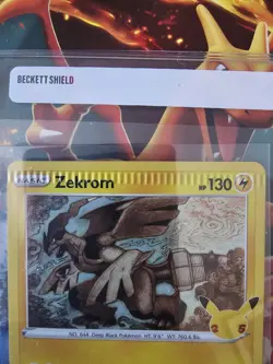 Pokemon TCG Zekrom Holo Rare Card 10/25 Celebrations Series Crimp Error - Image 2