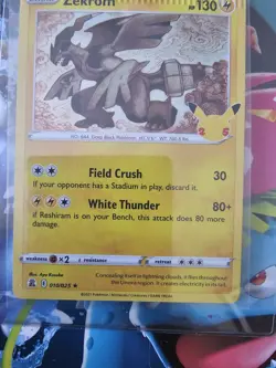 Pokemon TCG Zekrom Holo Rare Card 10/25 Celebrations Series Crimp Error - Image 3