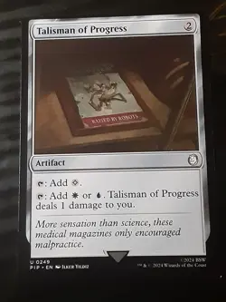 Talisman of Progress , Commander FALLOUT , Near Mint ,MTG ,FREE SHIPPING - Image 1
