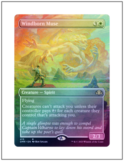 1x Windborn Muse, Showcase Borderless Art - Foil, Magic MTG NM - Image 1