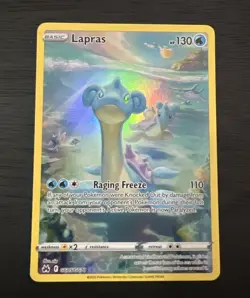 Pokemon TCG Lapras Crown Zenith Galarian Gallery Gg05/Gg70 Regular Ultra Rare - Image 1