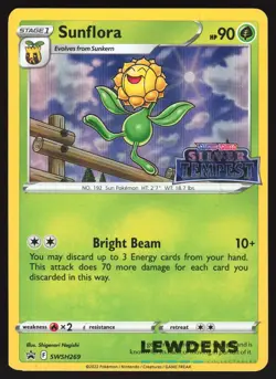 Sunflora - SWSH269 - Silver Tempest Prerelease SWSH Black Star Promo Pokemon LP2 - Image 1