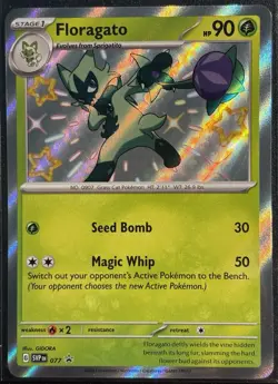 Floragato 077 - SVP Black Star Promo Paldean Fates Shiny Rare Pokemon TCG - NM - Image 1