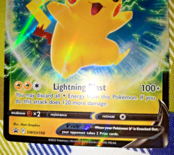 Pokemon - Pikachu V Black Star Promo Ultra Rare Full Art SWSH198 ENG - Image 3