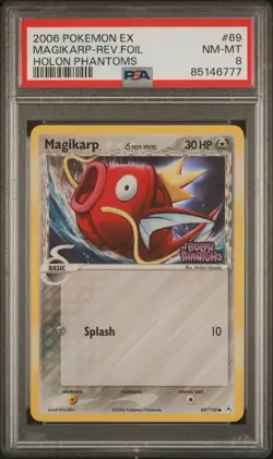 Magikarp 69/110 EX Holon Phantoms Reverse Holo Stamped Pokemon Card - PSA 8 NM+ - Image 1