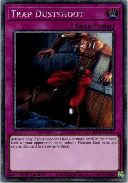 Yugioh Trap Dustshoot RA04-EN121 1st Edition Platinum Secret Rare NM - Image 1