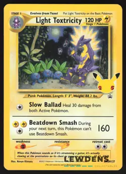 Light Toxtricity - SWSH137 - Cosmos Holo SWSH Black Star Promo Pokemon Card LP2 - Image 1