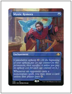 1x Mystic Remora, Borderless Art, Dominaria Remastered, Magic MTG NM - Image 1