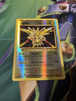 2016 Pokemon XY Evolutions Zapdos 42/108 Reverse Holo Rare MP - Image 1