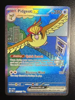 Pidgeot EX 225/197 - Obsidian Flames - Special Illustration Rare - Pokemon - NM - Image 1