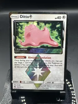 Pokemon TCG Ditto Prism Star Reverse Holo Card 154/214 Lost Thunder - Image 1