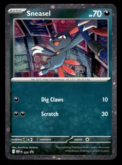 Sneasel 020 Promo Mega Evolutions Pokemon NM - Image 1