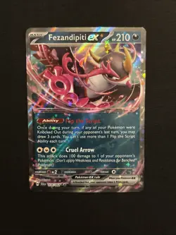 Pokemon TCG Fezandipiti EX 038/064 Shrouded Fable Double Rare Holo - Image 1