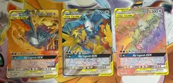 Moltres & Zapdos & Articuno GX 44/68 66/68 69/68 Card Lot 3 NM Tag Team Pokemon - Image 1
