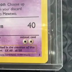 Mewtwo 1999 Pokemon The First Movie Black Star WB Promo Stamp Card #3 - Image 2