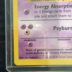 Mewtwo 1999 Pokemon The First Movie Black Star WB Promo Stamp Card #3 - Image 3