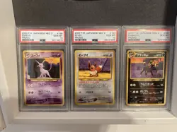 2000 Pokemon Japanese Neo 2 Promo PSA 10 Set Espeon Eevee Umbreon - Image 1