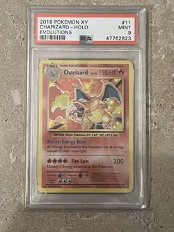 2016 POKEMON XY EVOLUTIONS #11 CHARIZARD-HOLO EVOLUTIONS PSA 9 - Image 1