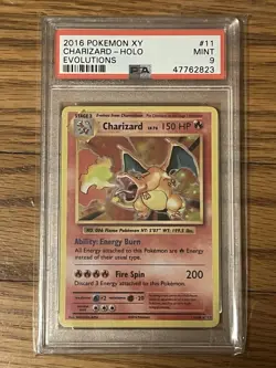 2016 POKEMON XY EVOLUTIONS #11 CHARIZARD-HOLO EVOLUTIONS PSA 9 - Image 2