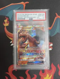 2019 Pokemon Charizard GX Holo Black Star Promo #SM195 PSA 10 - Image 1