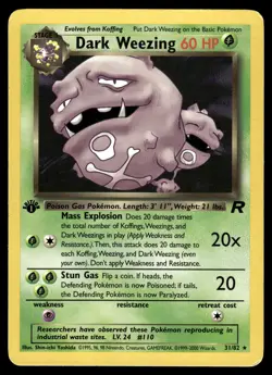 Dark Weezing 31/82 Team Rocket Pokemon - Image 1