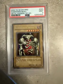 2002 YU-GI-OH! MRD-METAL RAIDERS 1ST ED #003 SUMMONED SKULL PSA 9 - Image 1