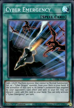 Cyber Emergency - Super Rare 1st Edition GEIM-EN042 - NM - YuGiOh - Image 1