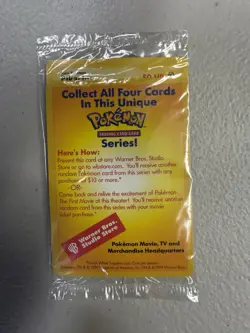 Sealed Pikachu Pokemon The First Movie WB Promo 1999 Card New - Image 1