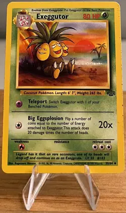 Exeggutor #103 Non-Holographic Pokemon Card LP 35/64 Uncommon Jungle Set 1999 - Image 3