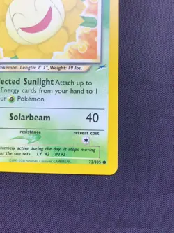 Pokemon Cards: 1st Edition Neo Destiny Common: Light Sunflora 72/105 - Image 4