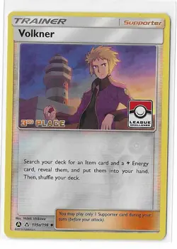 Volkner 135a/156 Ultra Prism 3rd Place League Stamped Promo Pokemon TCG Card NM - Image 1
