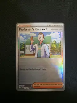 Pokemon TCG Professor's Research 123/131 Prismatic Evolutions Pokeball Holo Card - Image 1