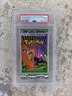 Pokemon 1st Edition Gym Challenge Booster Pack Giovanni PSA 9 - Image 1